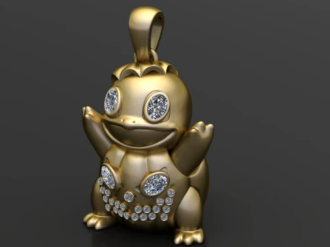POKEMON TURTLE PENDANT 3D PRINTABLE MODEL 3D Model