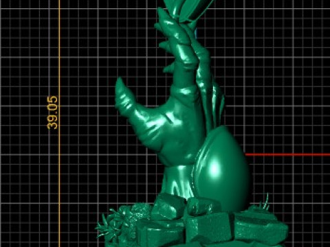 POWERFUL HUMAN HAND PENDANT 3D PRINTABLE MODEL 3D Model