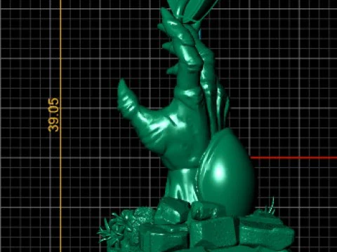POWERFUL HUMAN HAND PENDANT 3D PRINTABLE MODEL 3D Model
