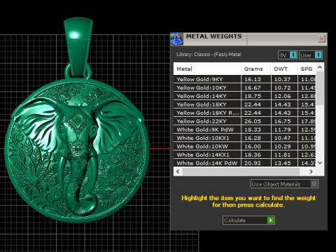 ELEPHANT FACE COIN PENDANT 3D PRINTABLE MODEL Modèle 3D