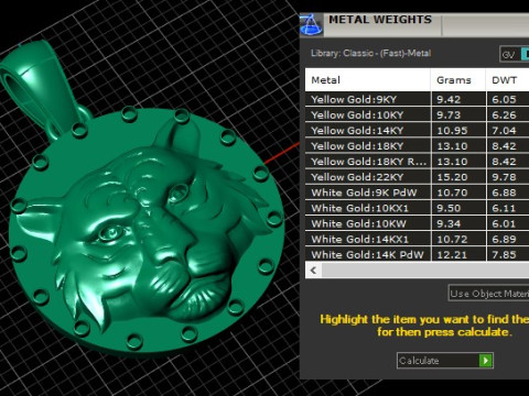 TIGER FACE COIN PENDANT 3D PRINTABLE MODEL 3D मॉडल