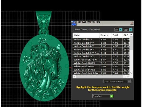 HORSE FACE COIN PENDANT 3D PRINTABLE MODEL 3D Model