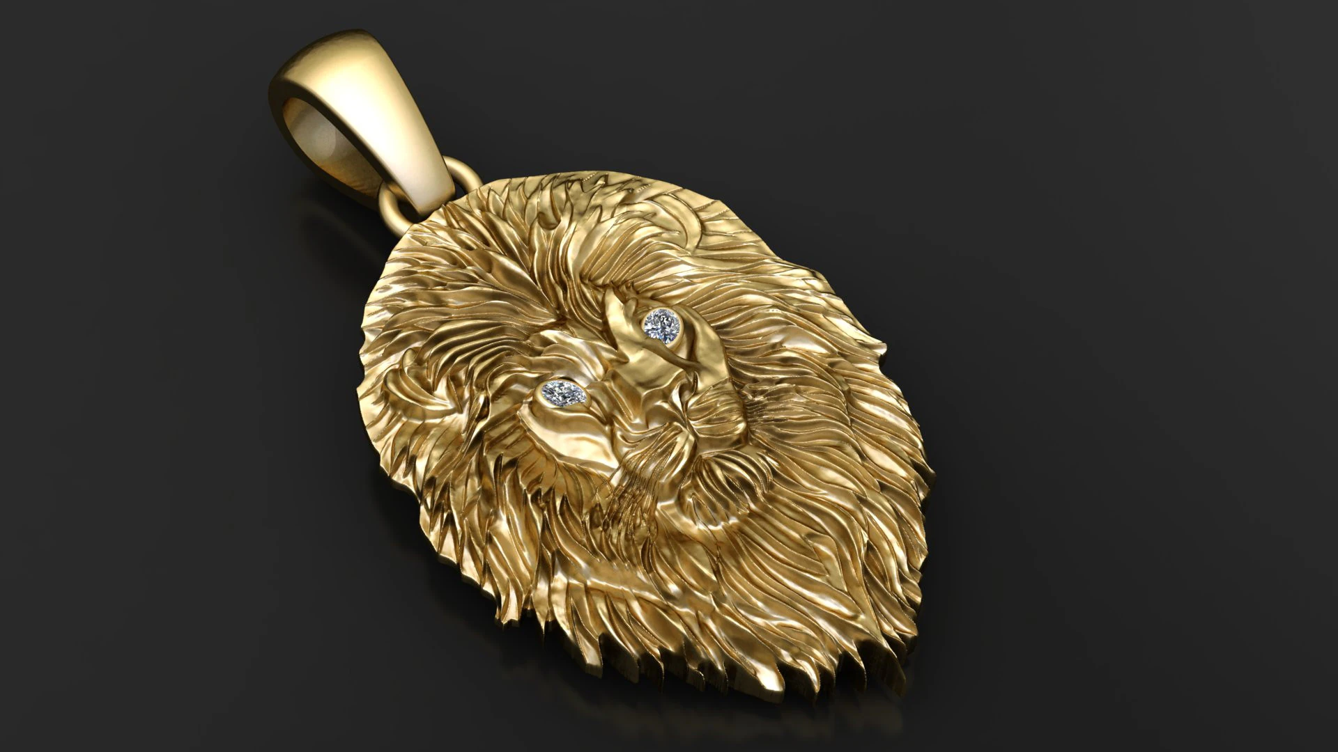 LION ANIMAL FACE PENDANT 3D PRINTABLE MODEL 3D Model .c4d .max .obj .3ds .fbx .stl .blend 