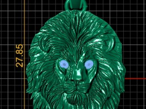 LION ANIMAL FACE PENDANT 3D PRINTABLE MODEL 3D Model