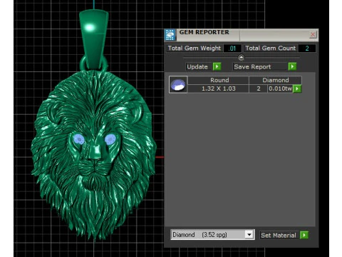 LION ANIMAL FACE PENDANT 3D PRINTABLE MODEL 3D Model