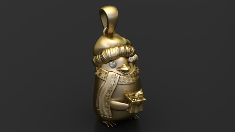 PENGUIN BIRD PENDANT 3D PRINTABLE MODEL 3D 모델 .c4d .max .obj .3ds .fbx .stl .blend 