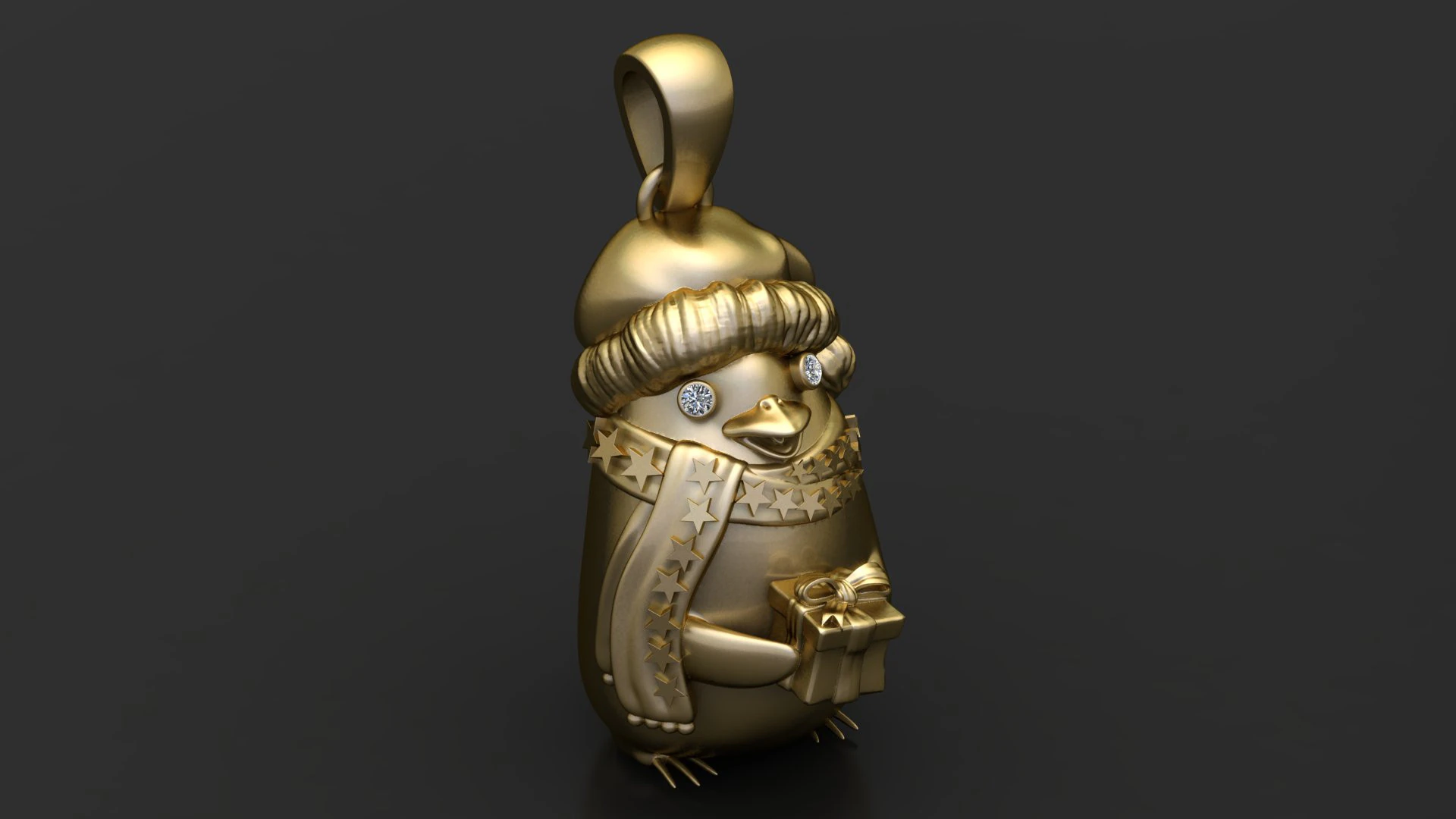 PENGUIN BIRD PENDANT 3D PRINTABLE MODEL 3D Model .c4d .max .obj .3ds .fbx .stl .blend