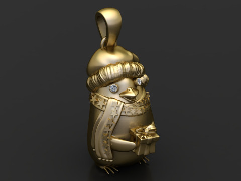 PENGUIN BIRD PENDANT 3D PRINTABLE MODEL 3D मॉडल