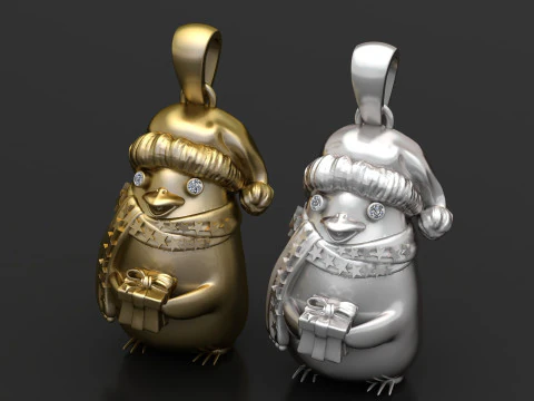 PENGUIN BIRD PENDANT 3D PRINTABLE MODEL 3D Model