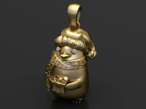 PENGUIN BIRD PENDANT 3D PRINTABLE MODEL 3D Model