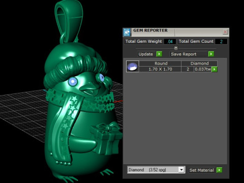 PENGUIN BIRD PENDANT 3D PRINTABLE MODEL 3D 모델