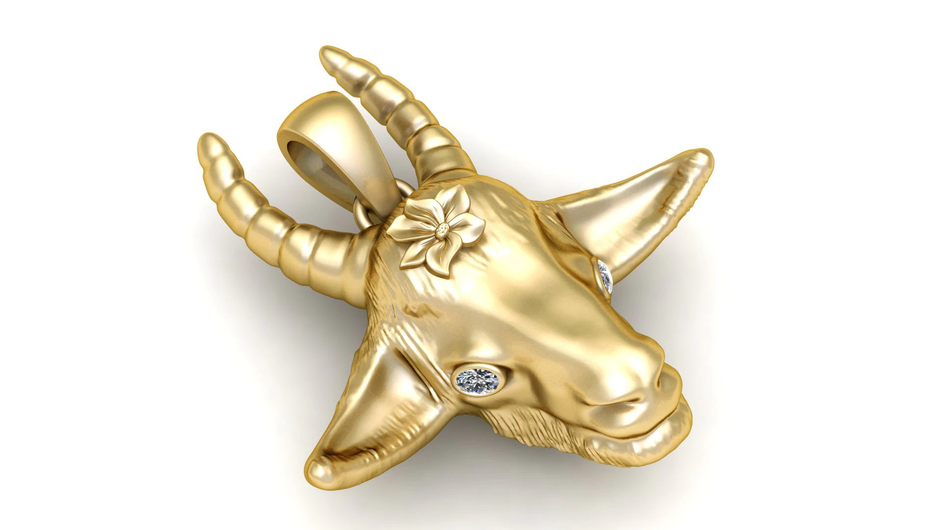 COW ANIMAL HEAD PENDANT 3D PRINTABLE MODEL 3D Model .c4d .max .obj .3ds .fbx .stl .blend 