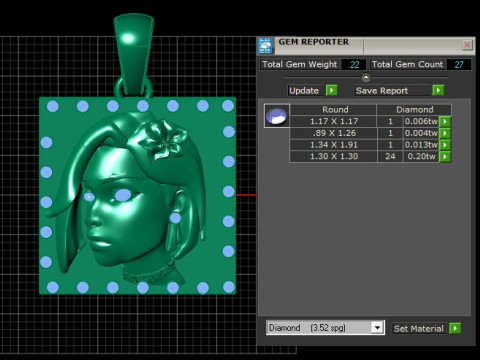 LADY FACE PENDANT 3D PRINTABLE MODEL 3D Model