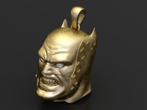 BATMAN HERO FACE PENDANT 3D PRINTABLE MODEL Modello 3D