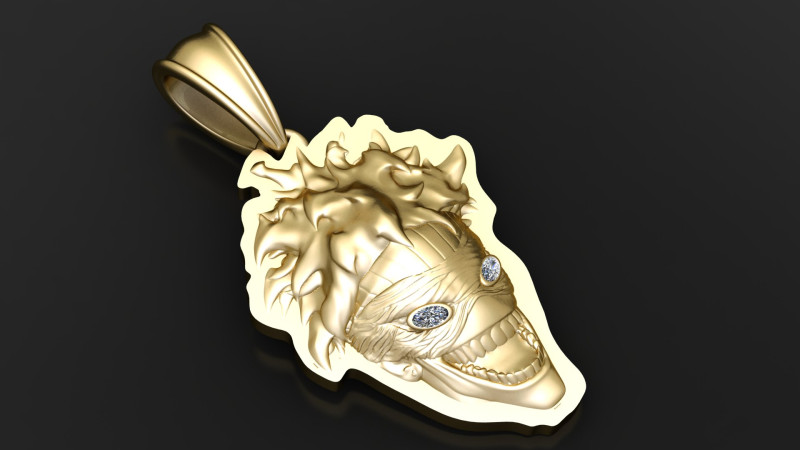 JOKER FACE PENDANT 3D PRINTABLE MODEL 3D Model .c4d .max .obj .3ds .fbx .stl .blend