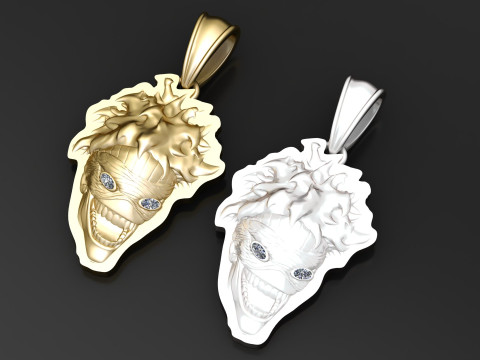 JOKER FACE PENDANT 3D PRINTABLE MODEL 3D मॉडल