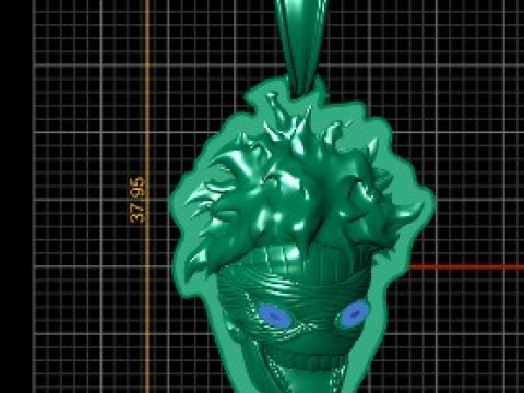 JOKER FACE PENDANT 3D PRINTABLE MODEL 3D मॉडल