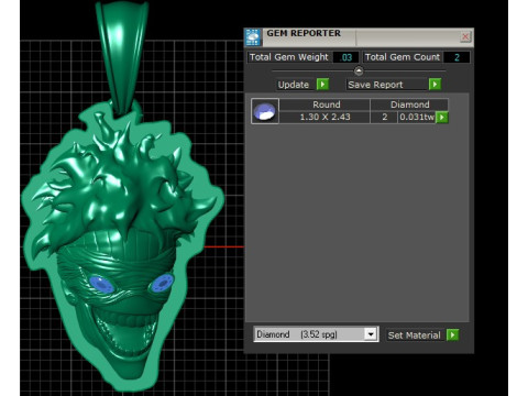 JOKER FACE PENDANT 3D PRINTABLE MODEL 3D मॉडल