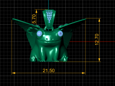BUTTERFLY DESIGN FROG PENDANT 3D PRINTABLE MODEL 3Dモデル