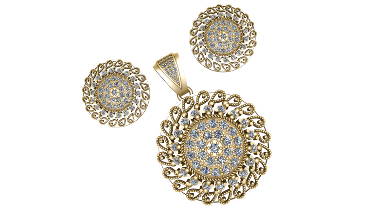 GOLDEN LOCKET SET 3D PRINTABLE MODEL Modelo 3D .c4d .max .obj .3ds .fbx .stl .blend 