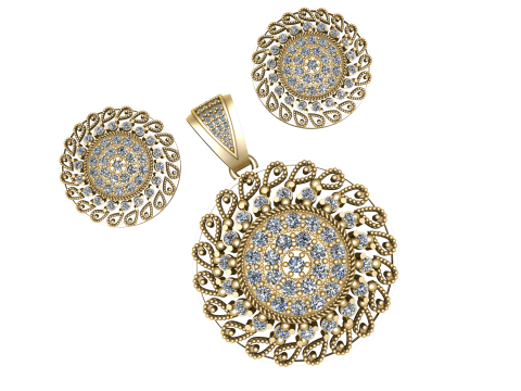 GOLDEN LOCKET SET 3D PRINTABLE MODEL 3D Model