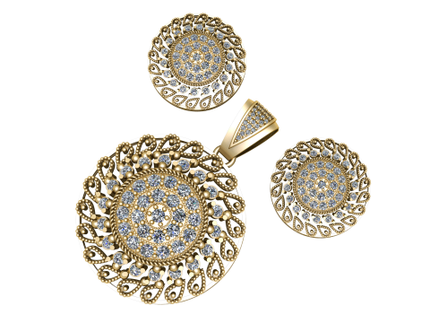 GOLDEN LOCKET SET 3D PRINTABLE MODEL Modelo 3D