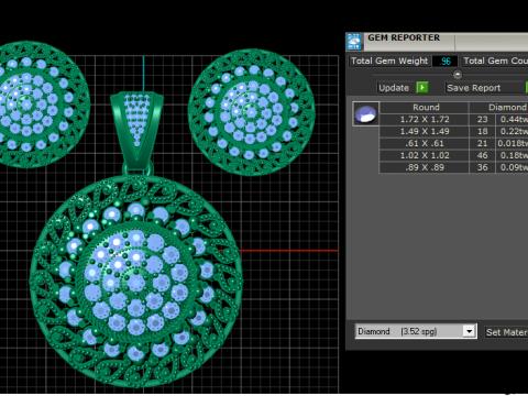GOLDEN LOCKET SET 3D PRINTABLE MODEL Modelo 3D