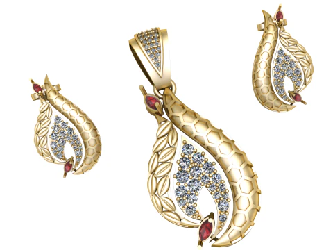 PRECIOUS GOLD LOCKET SET 3D PRINTABLE MODEL 3D Model