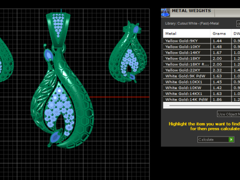 PRECIOUS GOLD LOCKET SET 3D PRINTABLE MODEL Modello 3D