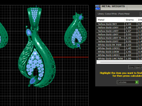 PRECIOUS GOLD LOCKET SET 3D PRINTABLE MODEL 3D Model