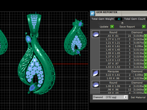PRECIOUS GOLD LOCKET SET 3D PRINTABLE MODEL Modello 3D