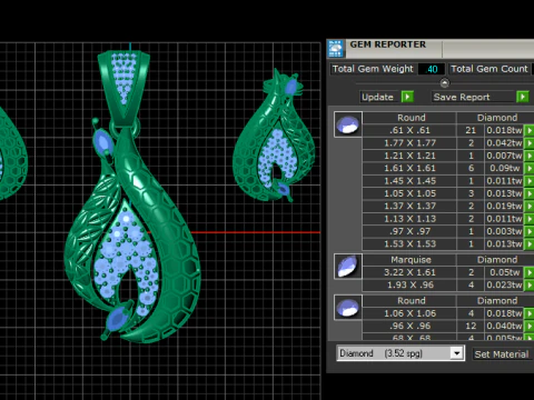 PRECIOUS GOLD LOCKET SET 3D PRINTABLE MODEL 3D Model