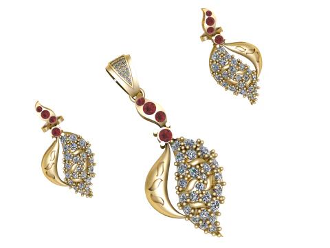 LUXURY DIAMOND LOCKET SET 3D PRINTABLE MODEL 3D Model