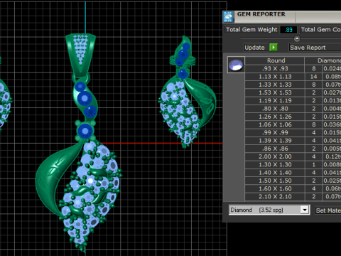 LUXURY DIAMOND LOCKET SET 3D PRINTABLE MODEL 3D 模型