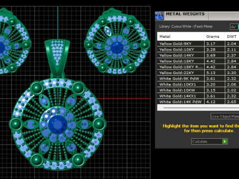 FANCY GOLD LOCKET SET 3D PRINTABLE MODEL Model 3D