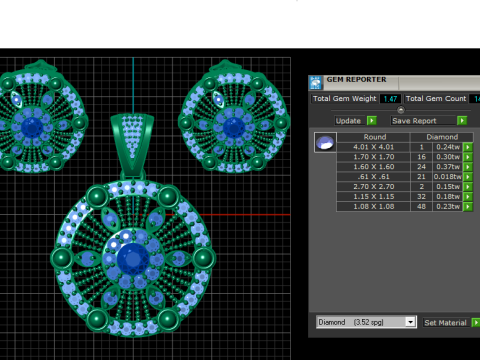 FANCY GOLD LOCKET SET 3D PRINTABLE MODEL Model 3D