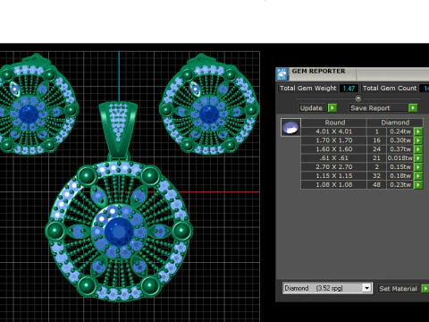 FANCY GOLD LOCKET SET 3D PRINTABLE MODEL 3D Model