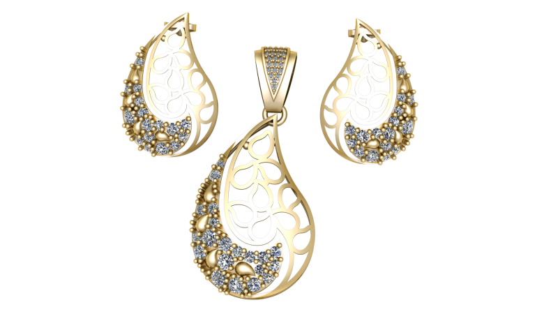 ELEGANCE LOCKET SET 3D PRINTABLE MODEL Modello 3D .c4d .max .obj .3ds .fbx .stl .blend 
