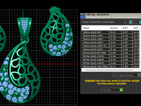 ELEGANCE LOCKET SET 3D PRINTABLE MODEL Modello 3D