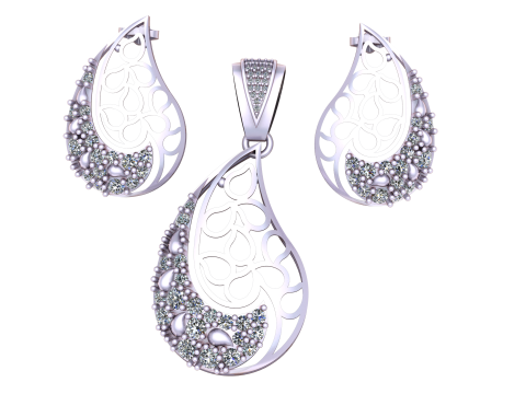 ELEGANCE LOCKET SET 3D PRINTABLE MODEL Modello 3D
