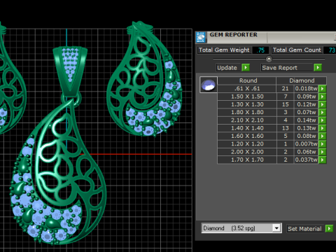 ELEGANCE LOCKET SET 3D PRINTABLE MODEL Modello 3D