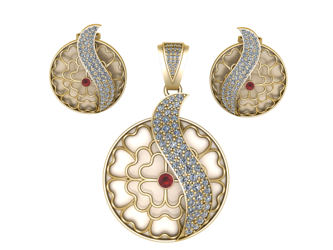 CIRCLE SHAPE LOCKET SET 3D PRINTABLE MODEL 3D Model