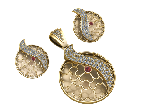 CIRCLE SHAPE LOCKET SET 3D PRINTABLE MODEL Modelo 3D