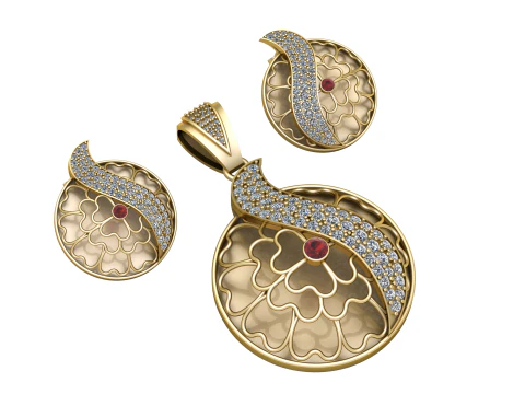 CIRCLE SHAPE LOCKET SET 3D PRINTABLE MODEL 3D Model