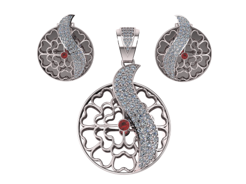 CIRCLE SHAPE LOCKET SET 3D PRINTABLE MODEL Modelo 3D