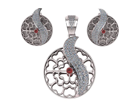 CIRCLE SHAPE LOCKET SET 3D PRINTABLE MODEL 3D Model