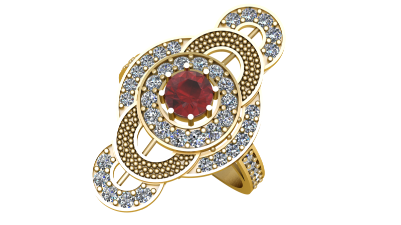 UNIQUE DESIGN RING 3D PRINTABLE MODEL 3D Model .c4d .max .obj .3ds .fbx .stl .blend 