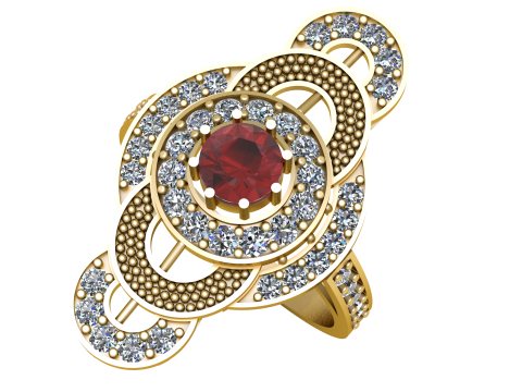 UNIQUE DESIGN RING 3D PRINTABLE MODEL Modelo 3D