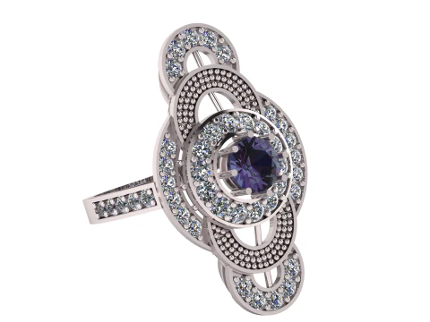 ユニークなデザインのリング 3D 印刷可能モデル 3Dモデル