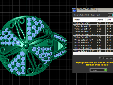 DIAMOND CLUSTER RING 3D PRINTABLE MODEL 3D Model